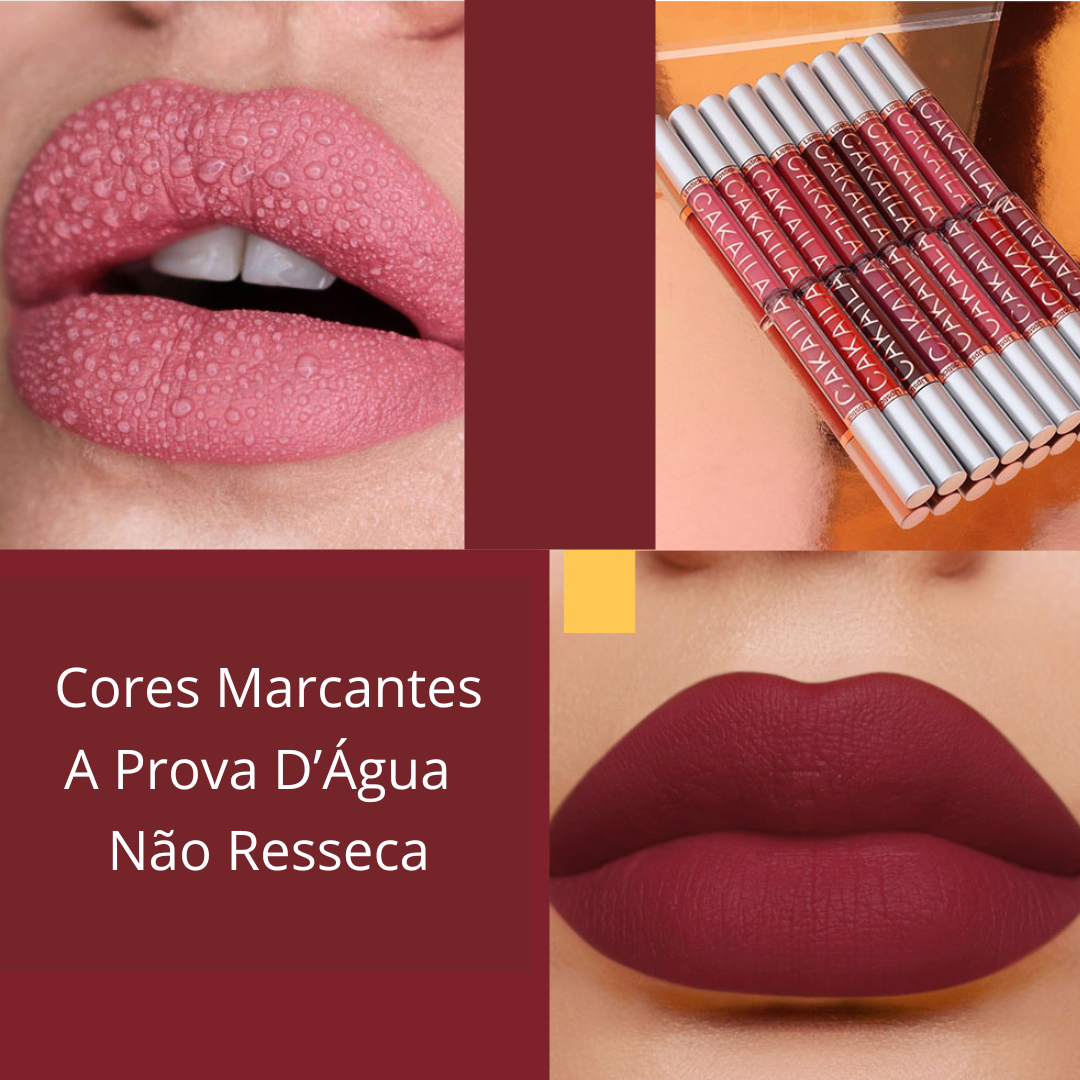 Batom Kit 10 Peças À Prova D'água Fosco De Longa Duração