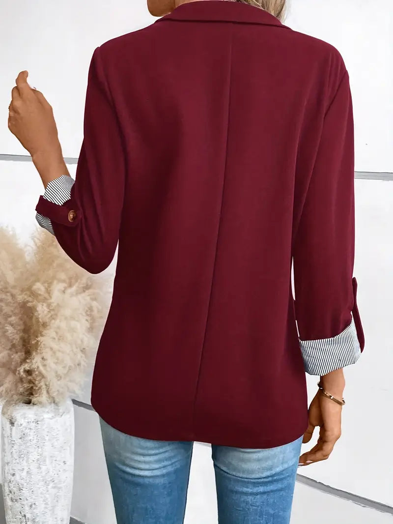 Blazer-Feminino-Forrado-Vinho