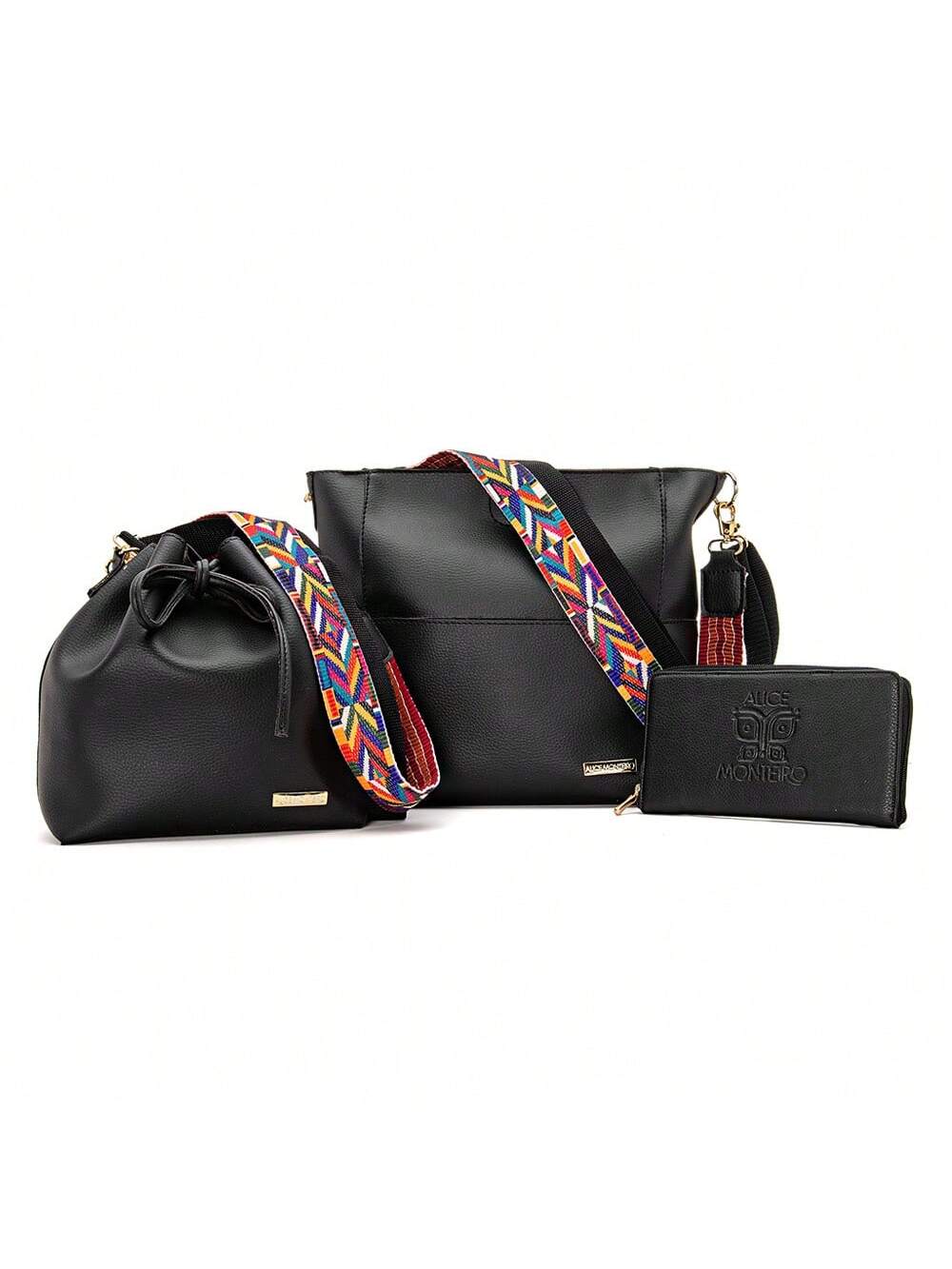 Kit Bolsa Feminina Com Alça Reforçada | Las Vegas 3 Peças