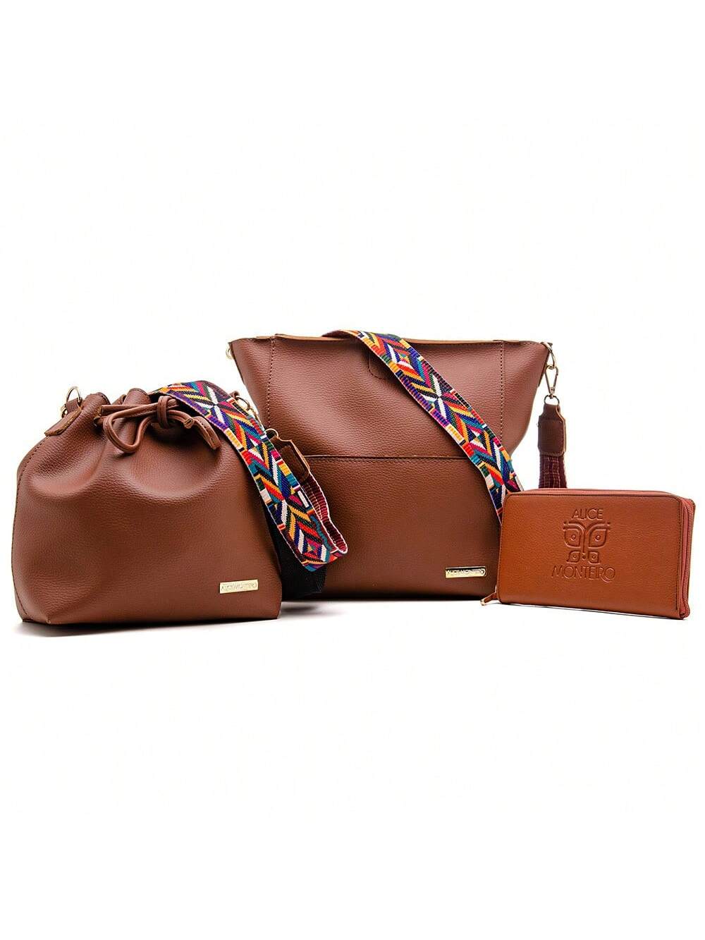 Kit Bolsa Feminina Com Alça Reforçada | Las Vegas 3 Peças