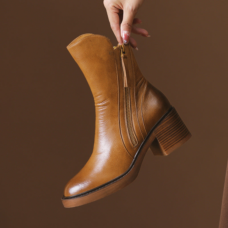 Bota de Couro Cano Curto | Vancuver
