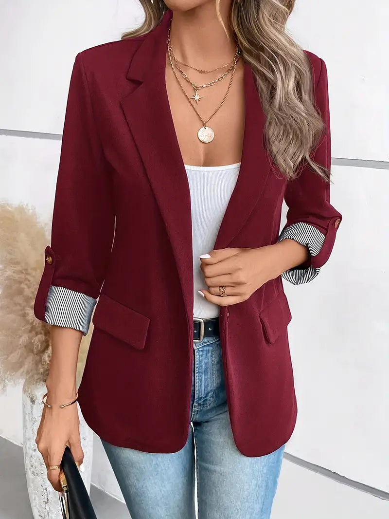 Blazer-Feminino-Forrado-Vinho
