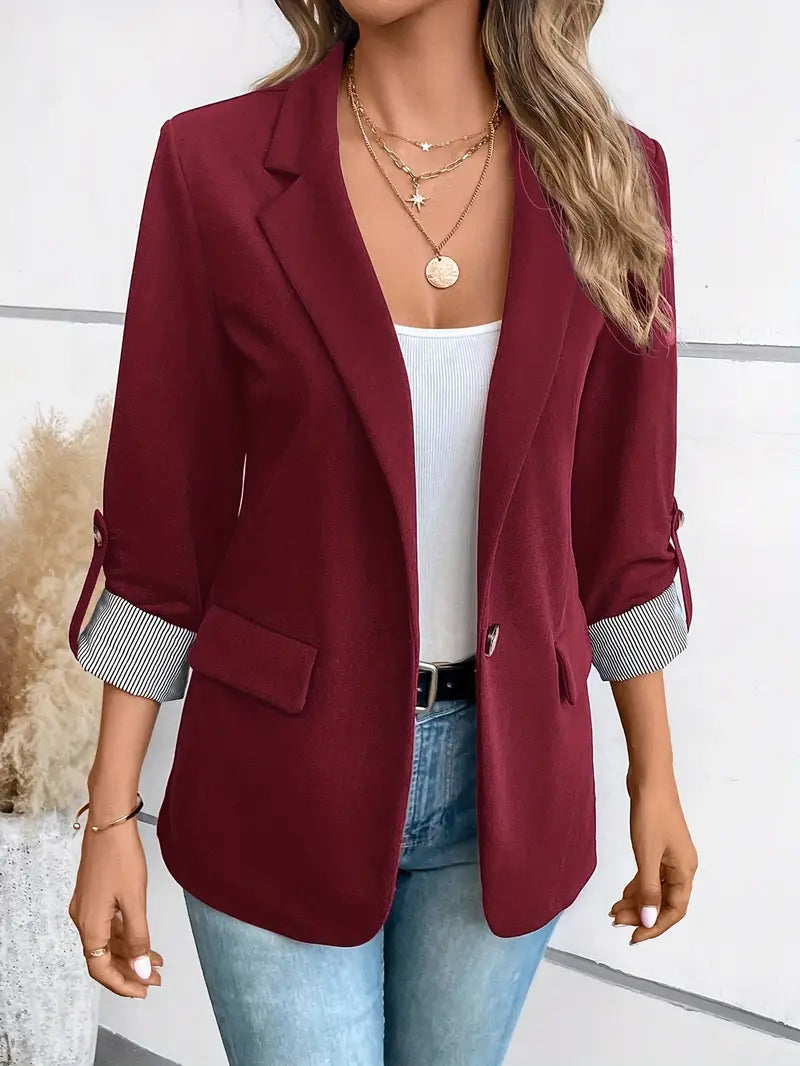 Blazer-Feminino-Forrado-Vinho