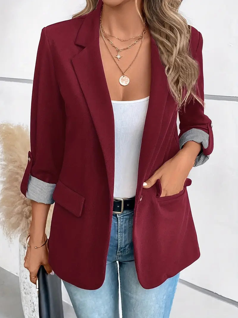 Blazer-Feminino-Forrado-Vinho