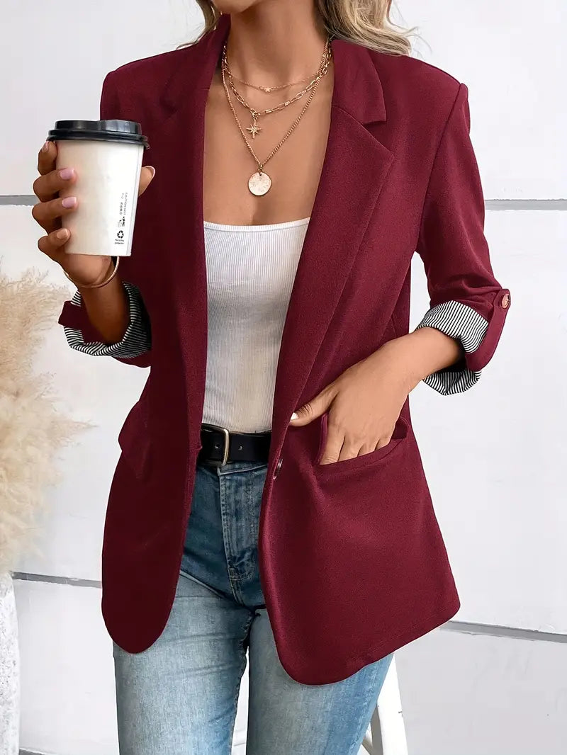 Blazer-Feminino-Forrado-Vinho