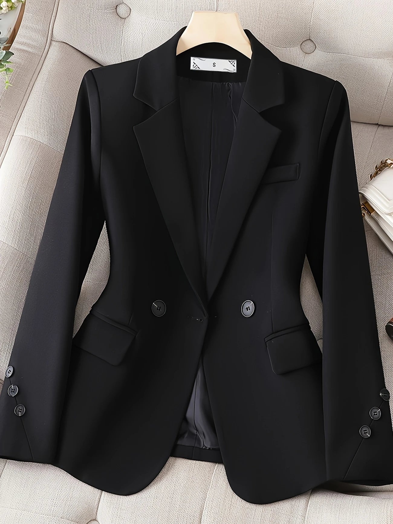 Blazer-Feminino-Preto-com-Botão