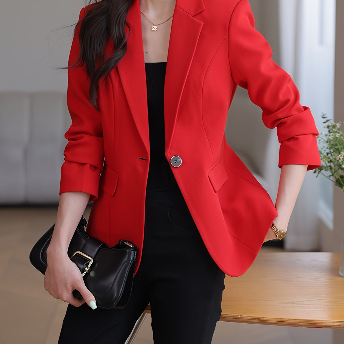 Blazer-Feminino-Vermelho-Cristine