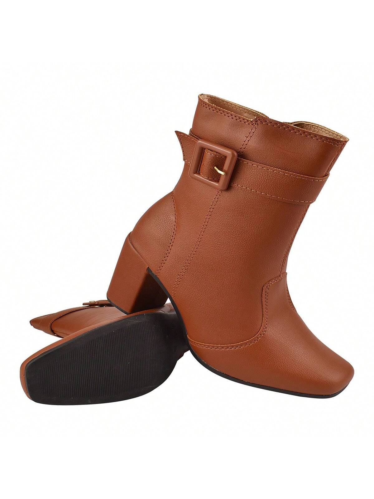 Bota-Feminina-Cano-Curto-Com-Fivela-Caramelo