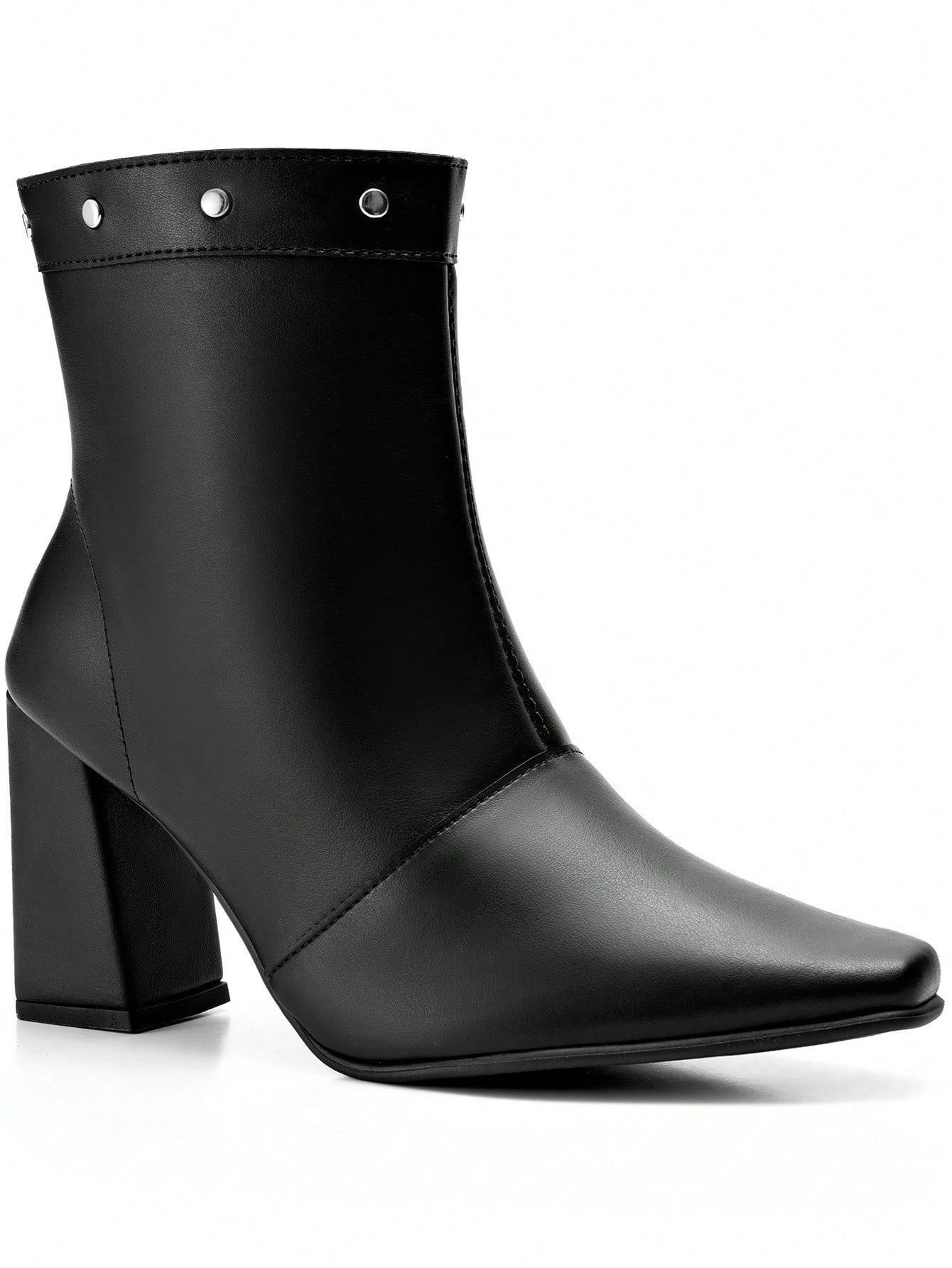 Bota-Feminina-Cano-Curto-Salto-Alto-Preta