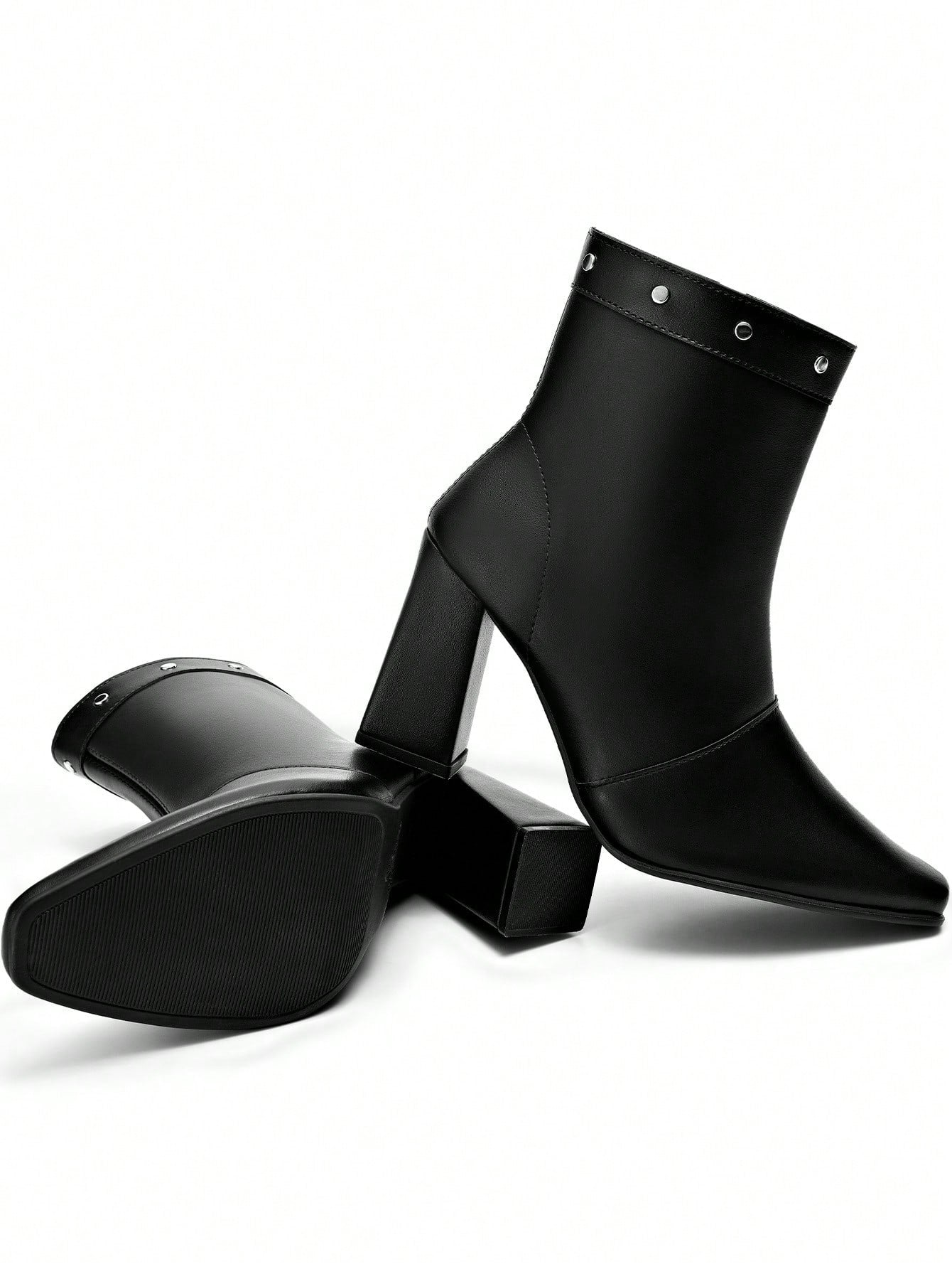 Bota-Feminina-Cano-Curto-Salto-Alto-Preta