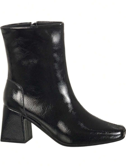 Bota Feminina Cano Curto Salto Quadrado