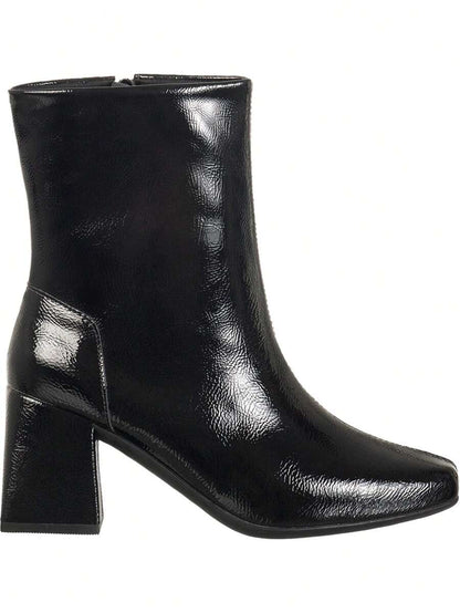 Bota Feminina Cano Curto Salto Quadrado