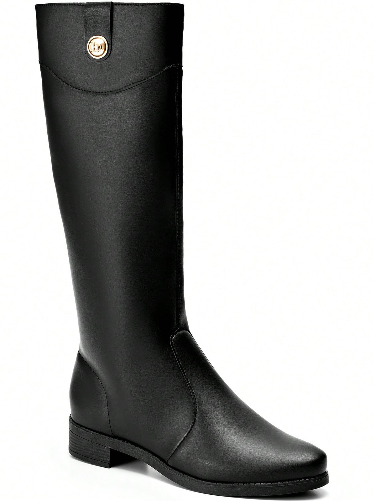 Bota-Feminina-Cano-Longo-Salto-Baixo-Preta