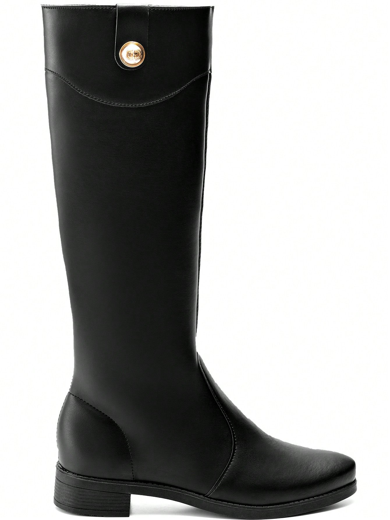 Bota-Feminina-Cano-Longo-Salto-Baixo-Preta