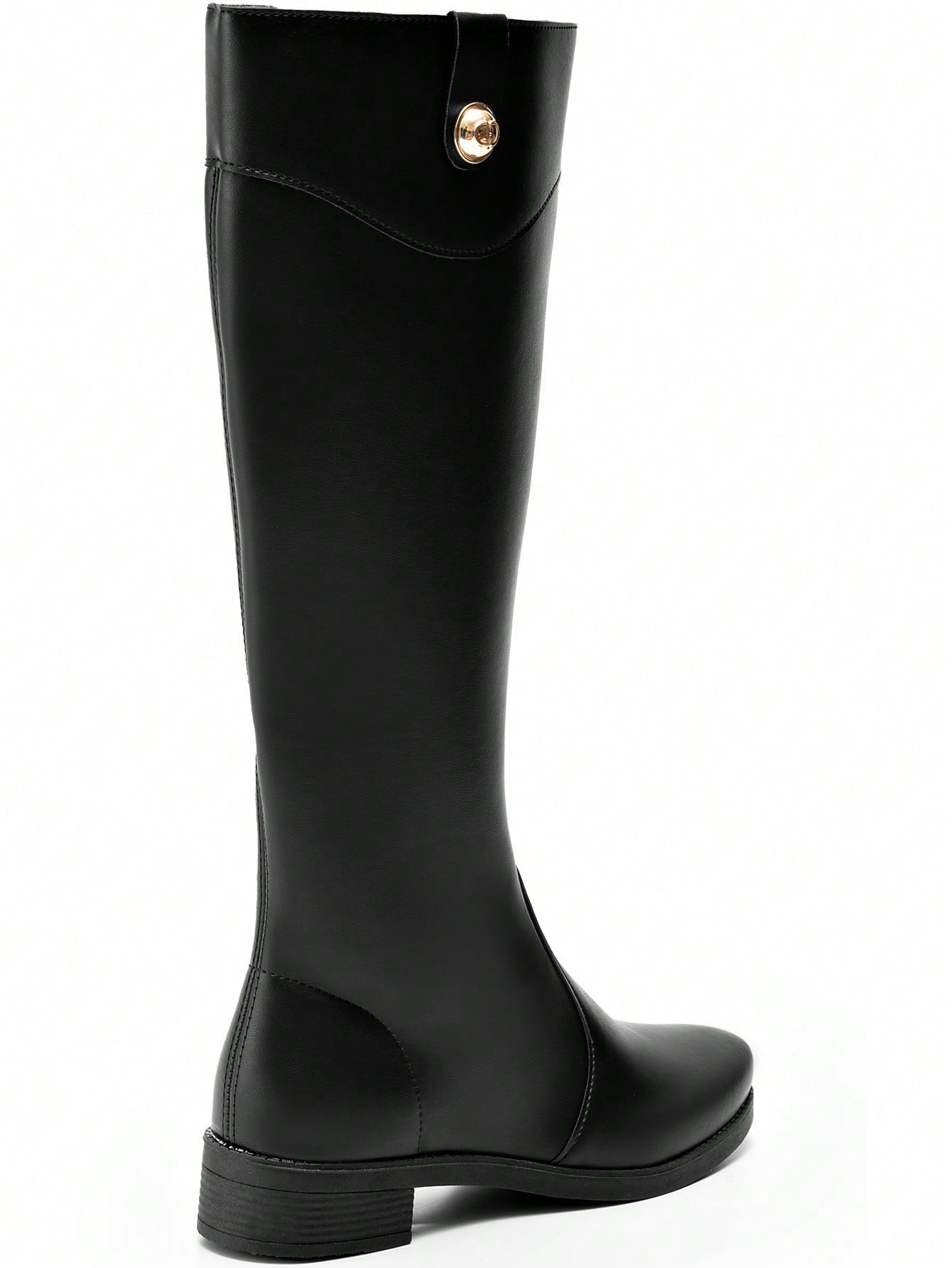 Bota-Feminina-Cano-Longo-Salto-Baixo-Preta