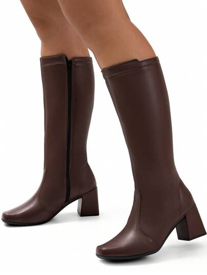 Bota-Feminina-Cano-Longo-Salto-Grosso-Marrom