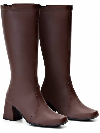 Bota-Feminina-Cano-Longo-Salto-Grosso-Marrom