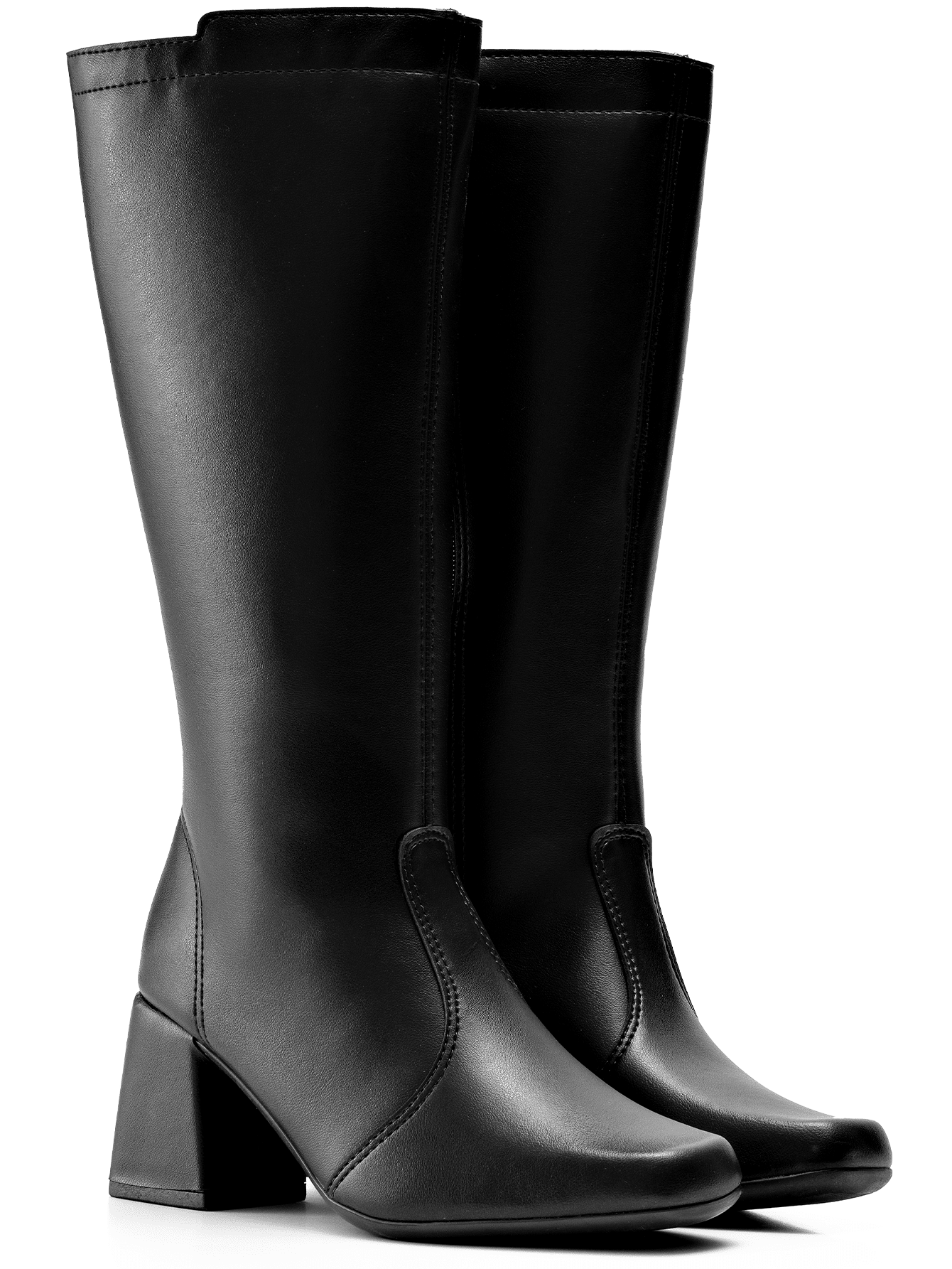 Bota-Feminina-Cano-Longo-Salto-Grosso-Preta