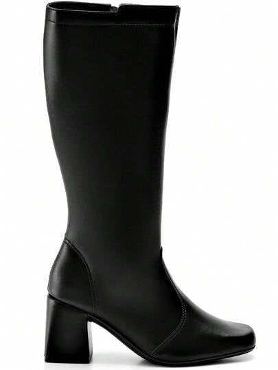 Bota-Feminina-Cano-Longo-Salto-Grosso-Preta