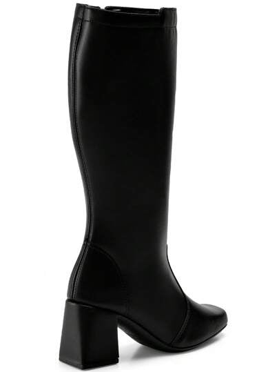 Bota-Feminina-Cano-Longo-Salto-Grosso-Preta