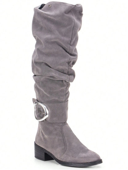 Bota Feminina Montaria Cano Longo Enrrugado