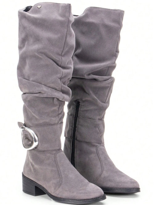 Bota Feminina Montaria Cano Longo Enrrugado