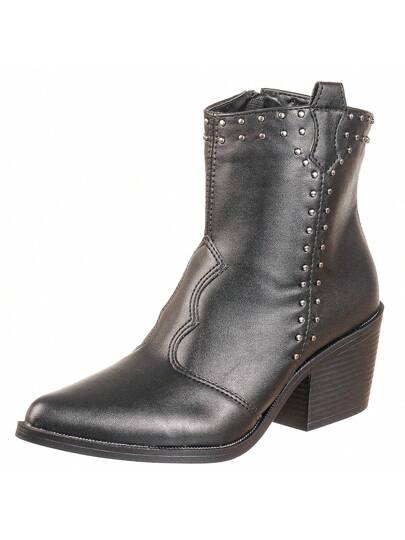 Bota-Feminina-Texana-Cano-Curto-com-Strass-Preta