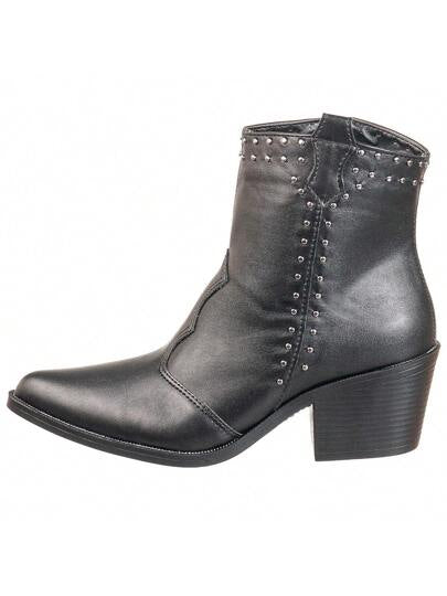 Bota-Feminina-Texana-Cano-Curto-com-Strass-Preta