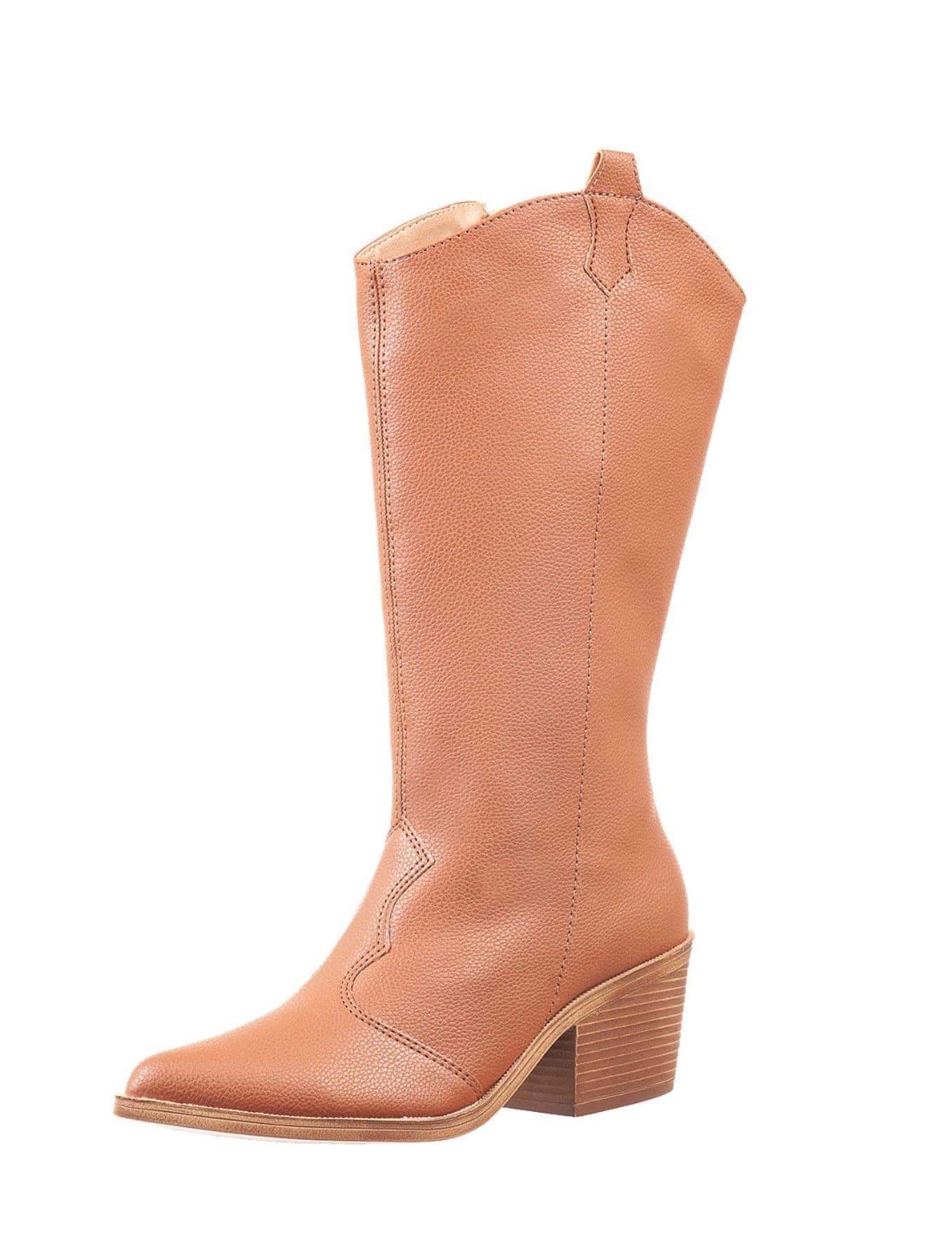 Bota-Feminina-Texana-Cano-Médio-Caramelo