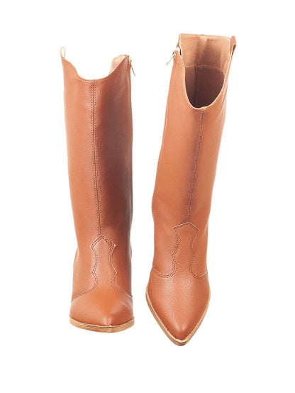 Bota-Feminina-Texana-Cano-Médio-Caramelo