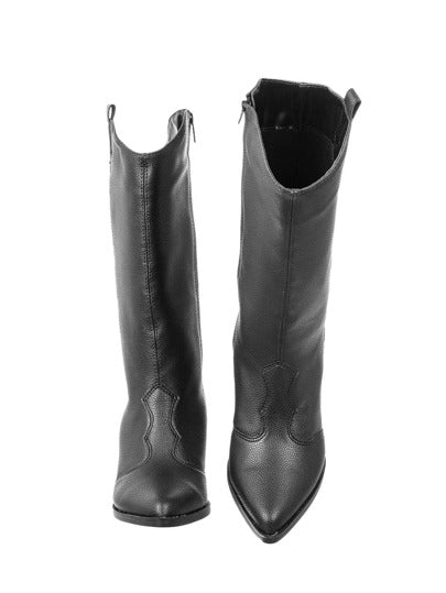 Bota-Feminina-Texana-Cano-Médio-Preta