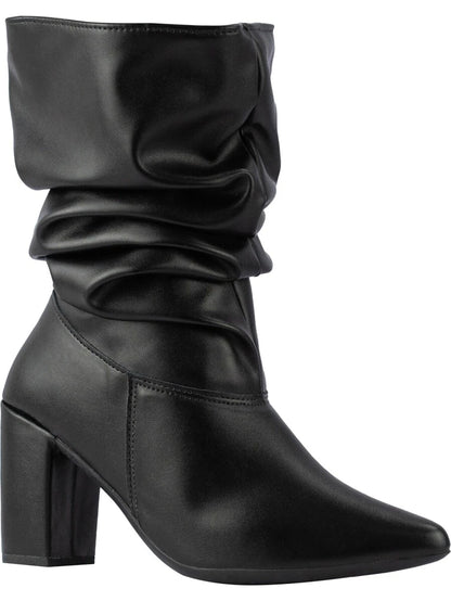 Bota Feminina Tratorada Enrrugada Cano Médio