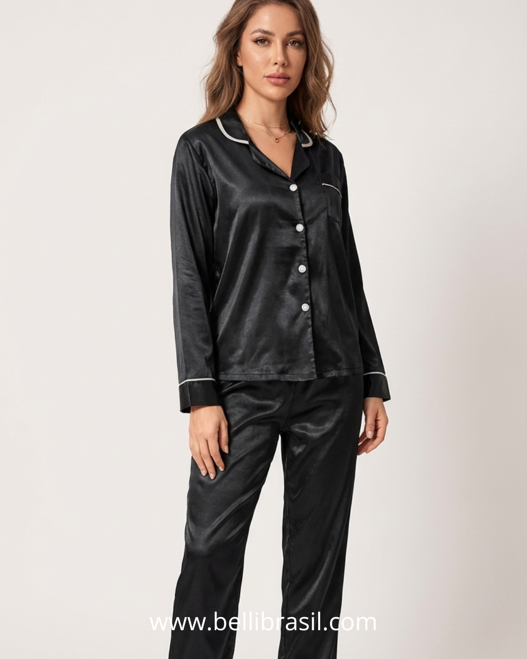 Pijama Feminino Manga Longa
