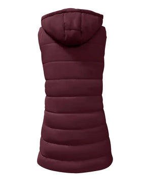 Colete-Feminino-Puffer-com-Touca-Borgonha