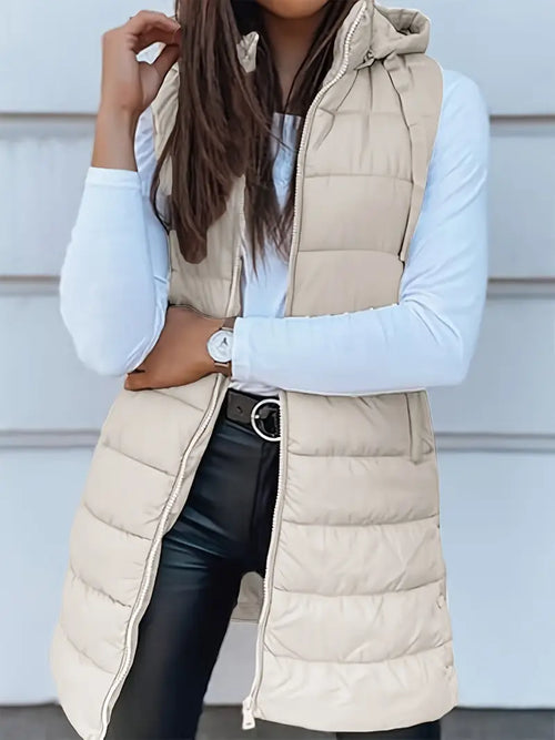 Colete-Feminino-Puffer-com-Touca-Damasco