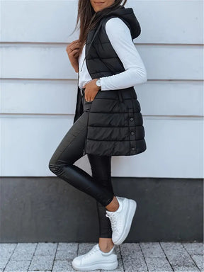 Colete-Feminino-Puffer-com-Touca-Preta