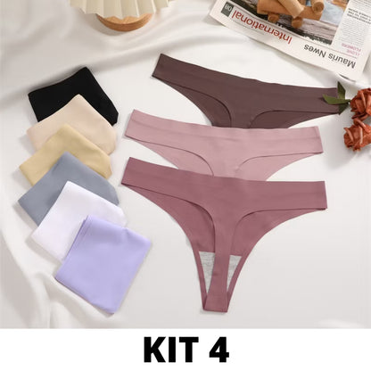 Kit-Calcinha-Sem-Costura-Fio-Tanga-Laser-Não Marca