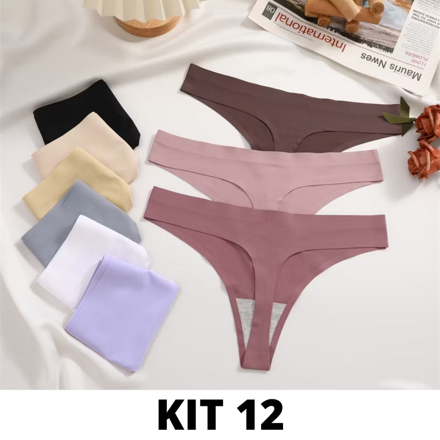 Kit-Calcinha-Sem-Costura-Fio-Tanga-Laser-Não Marca