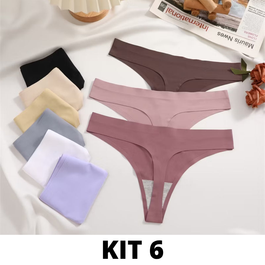 Kit-Calcinha-Sem-Costura-Fio-Tanga-Laser-Não Marca