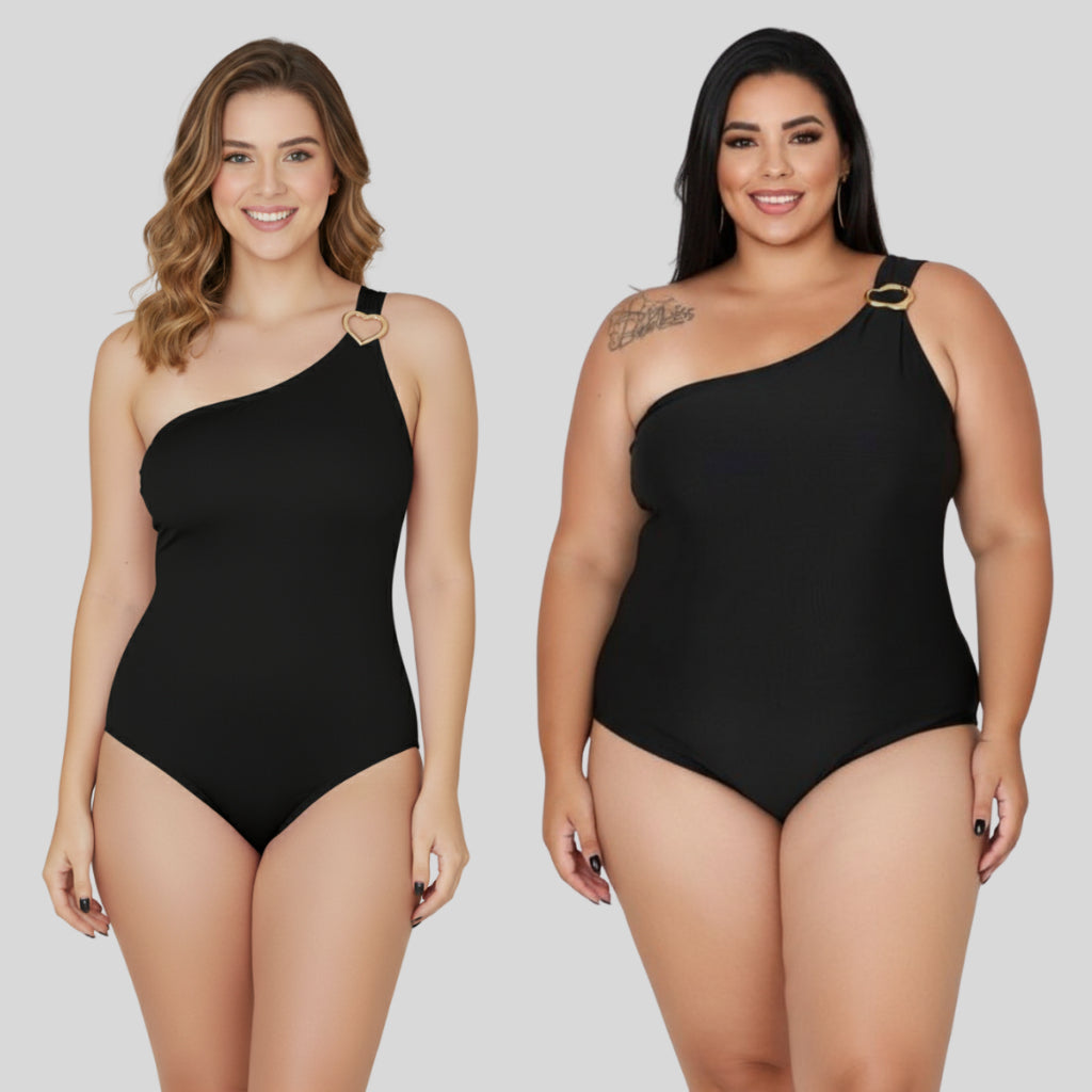 Maô Body Feminino Ombro Único Plus Size  Premium