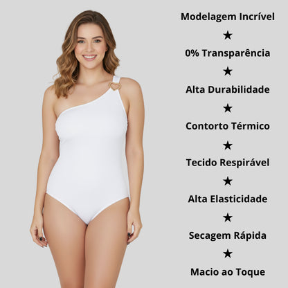 Maô Body Feminino Ombro Único Plus Size  Premium