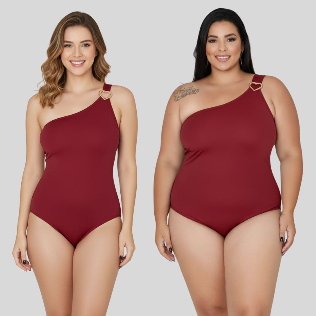 Maô Body Feminino Ombro Único Plus Size  Premium