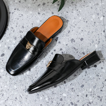 Mule Feminino Bico Quadrado Loafer