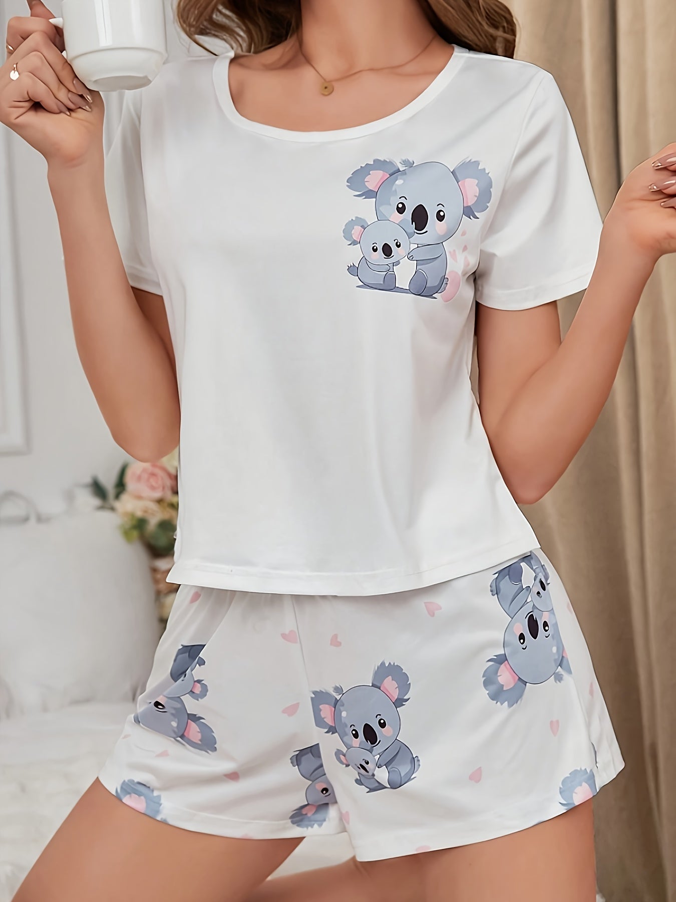Pijama-Feminino-Curto-Coala