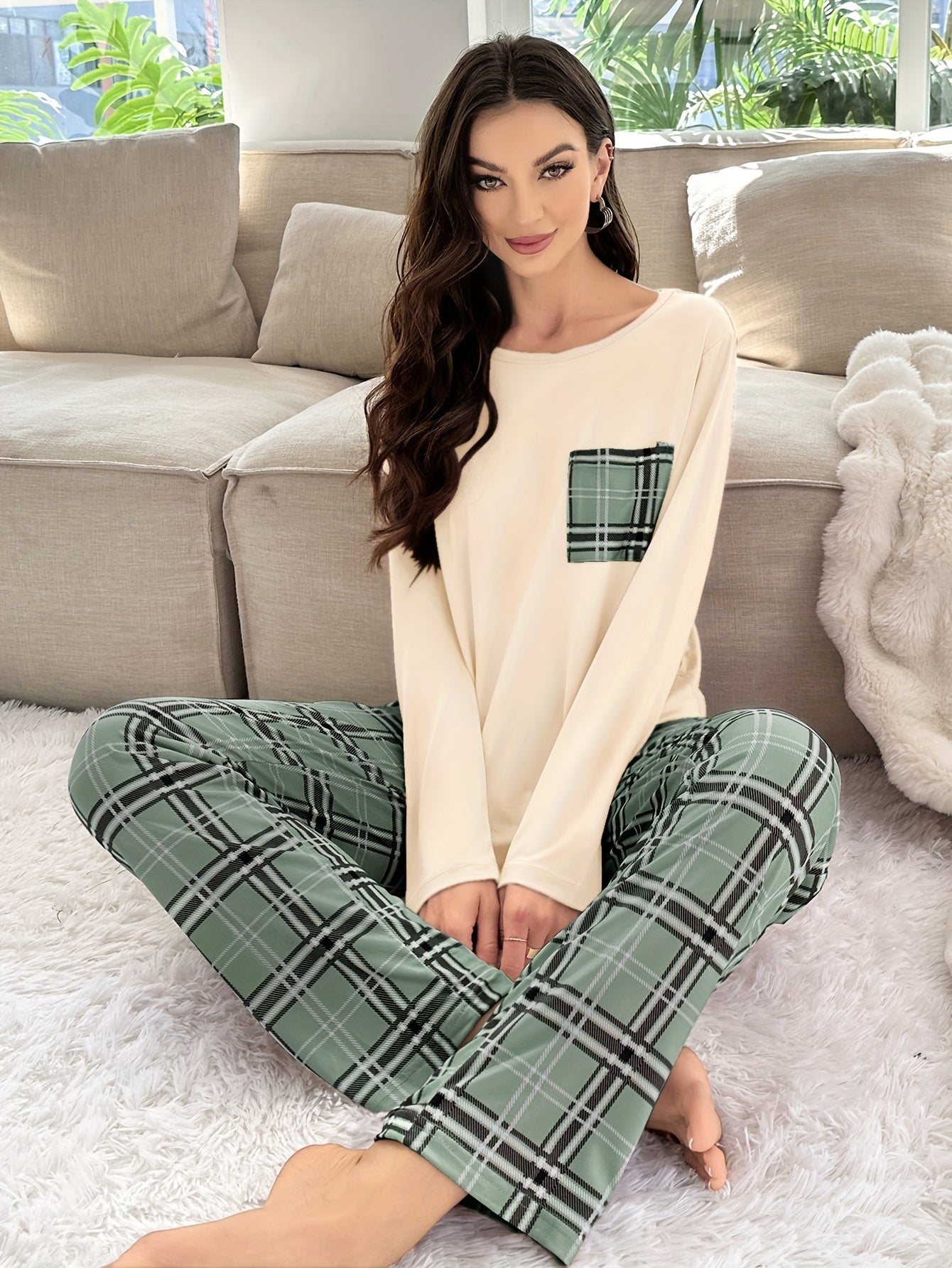 Pijama-Feminino-Inverno-Verde-Mika