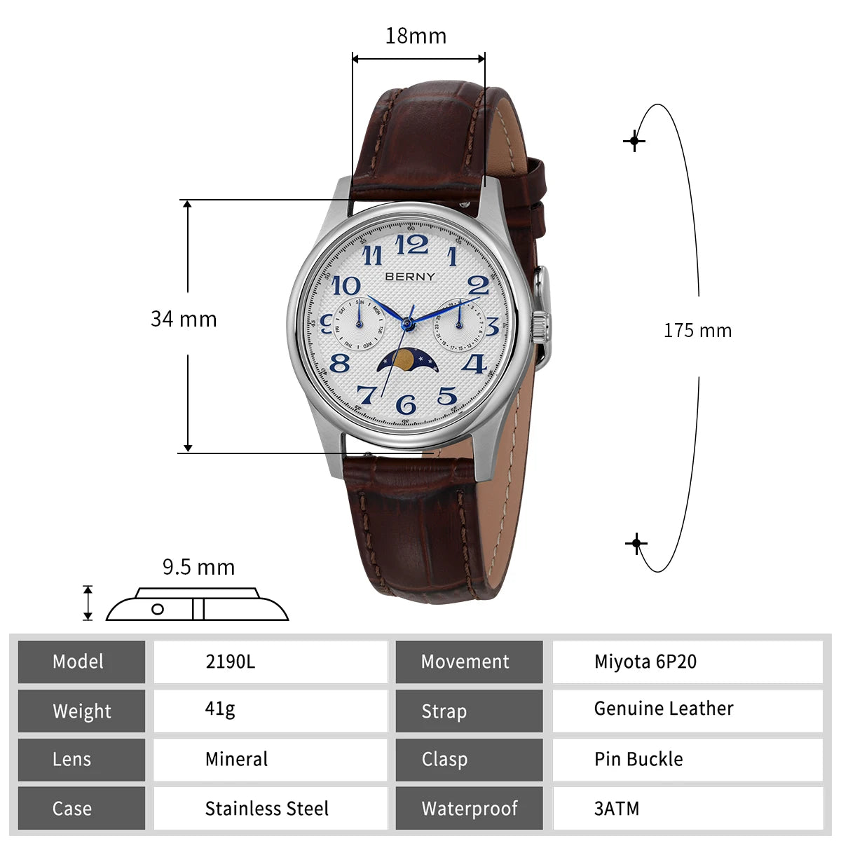 Relógio Feminino Berny Estilo Vintage Premium | Elegante e Atemporal