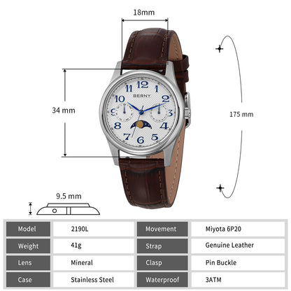 Relógio Feminino Berny Estilo Vintage Premium | Elegante e Atemporal