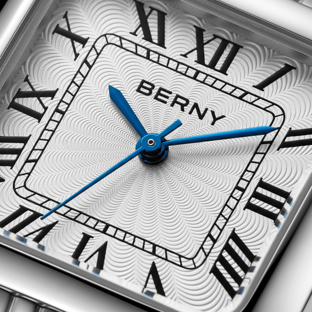 Relógio Feminino Berny Quadrado Premium | Prata com Movimento Miyota