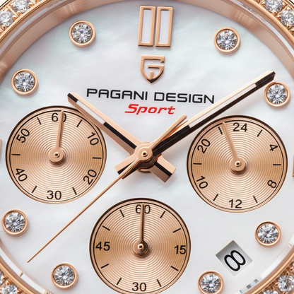 Relógio Feminino Pagani Design Luminous Premium | Ponteiros Luminosos e Vidro de Safira