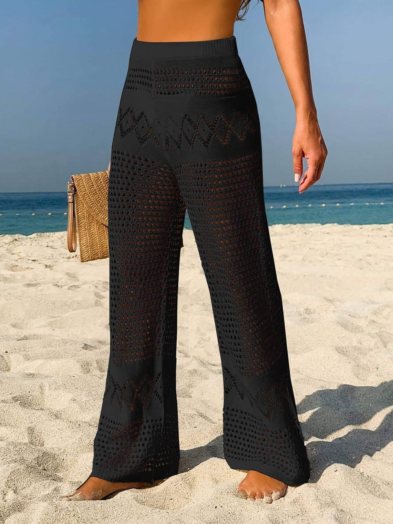 Saída-de-Praia-Calça-de-Crochê-Preta